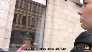 Hunt4k. hunter catches the right moment to seduce teenie blond