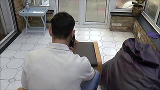 MILF with Big Tits Makes Guys Cum on Her Tits