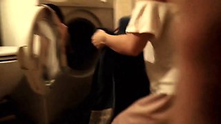 Stranger Impregnates Redhead Teen in Laundry Room