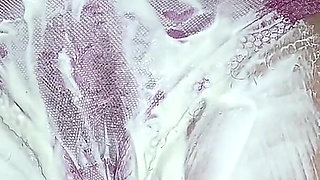 Fetish Cream in Pantyhose and Panties Masturbation Cream