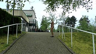 PublicAgent Blonde with big boobs has outdoor sex in public