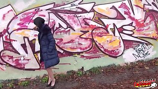 Skinny German Teen Lulu Gun Hardcore Outdoor Sex with Big Cock Cumshot