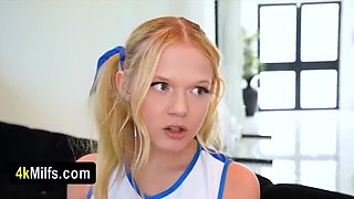 Petite Blonde Cheerleader Fucks MILF Coach With Toy - Lesbian Pussy Battle