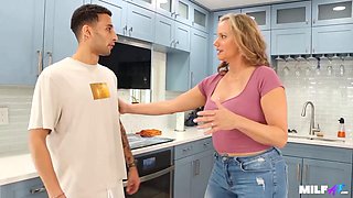Blonde MILF Nina Starr Takes Brutal Doggy Pounding and Savage Blowjob from Tattooed L