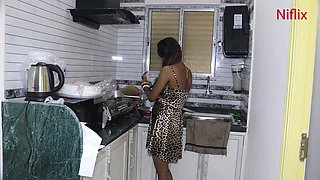 A Newly Married Desi Housewife Seduced and Fucked From Kitchen by Her Husband