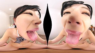 Nipponese tiny whore VR incredible porn