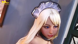 Maid sex doll with a sweet face and petite body