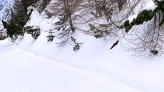Public Blowjob on a Walking Trail with a Busty Amateur Teen