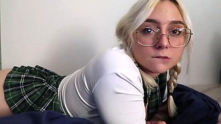 School girl gives JOI
