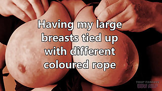 Big Mature MILF Tits Tied up and Slapped