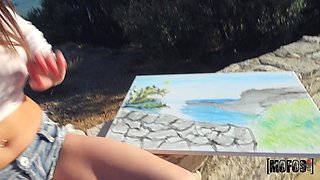 Alluring heartbreaker Sasha Coxx arousing POV video