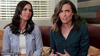 GIRLSWAY Angela White Plays Lesbian Matchmaker for Casey & Aidra
