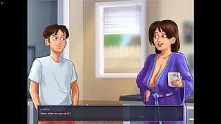 Horny Stepmom Debbie Deep Throats Huge Cock and Swallows Cum in Car - Summertime Saga
