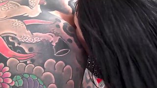 Brunette beauty Sapphire Astrea is making her man feel like a king