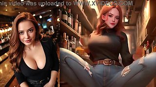 New 3D Busty Barmaid With Curves Gets Big Cum Shot on Her Ass