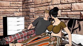 Indian aunty with a perfect body loves dirty talk and gives an amazing blowjob