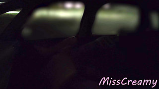 Sharing my slut wife with a stranger in car in front of voyeurs in a public parking lot - #2 - MissCreamy