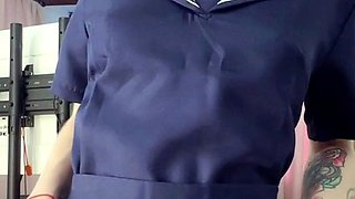 Japanese Teen In Uniform Banged Sideways