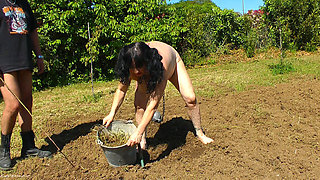 Gardening For Naked Slave Slut Pt2