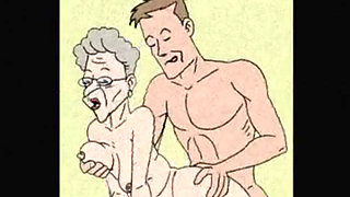 Granny anal sex animation