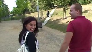 Public fuck video with cute teen