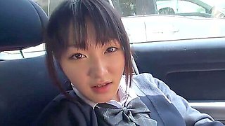 Good Looking Asian student 18+ In The Car
