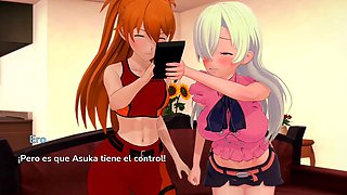Asuka evangelion, visual novel game, adult visual novel