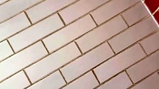 Public Restroom Blowjob with a Mysterious Brunette