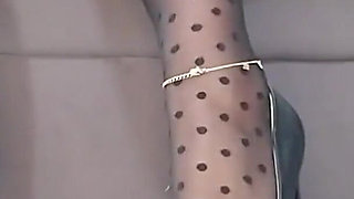 (94) Black Patterned Stockings