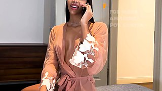 Petite hottie Lia Lin sucks and gets finger fucked