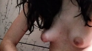 Innocent girl masturbating in the morning