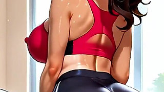 A Married, Mature Woman Has Sex in a Private Gym with Her Trainer - Uncensored Hentai - Ai