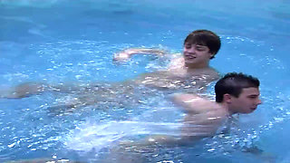 Twink Pool Party Ends in Cum Explosion - Bukkake, Deep Throats & Orgy Chaos