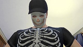 Car Toon In Spooky Sims Trailer - Hunk Fucks Stepbrother - 18 Year Old Twink - Cock Sucking - Halloween Sims
