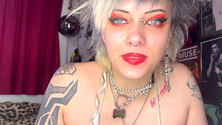 Mouth Tour Red Lipstick Goth Girl