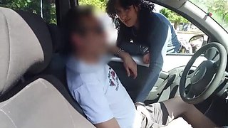 Valentino gets a blowjob from Vestani, his car turned into a fuckstop, while his wife films it all