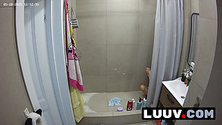 LUUV. Boyfriend with his girlfriend in the shower for a reality show