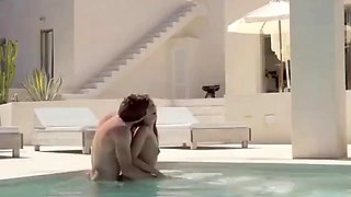 Teen fucked in the pool