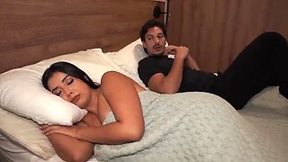 Big Tits Latina Stepmom Shares Hotel Bed with Stepson After Misunderstanding