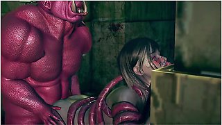 Claire Redfield, Jill Valentine And Car Toon - Beautiful Women Fucked In Public Toilets By Slippery Orcs