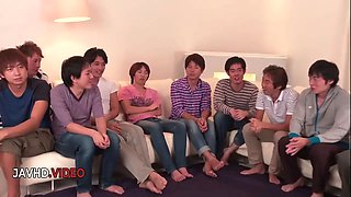 Mihono's Sensational Group Blowjobs With Multiple Cocks