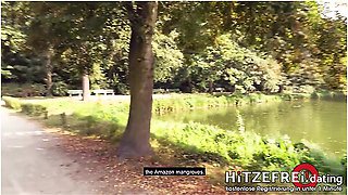 Random Dude Bodo Bangs Milf Slut Jana Schwarz In Park Dating