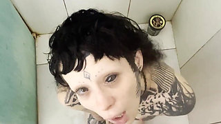 Tattooed Slut Never Stops Halfway Every Drop, Every Time, All the Piss