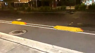 Hot Latina Squirts Hard in Public While Masturbating on the Street