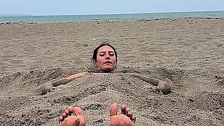 Buried in the Sand & Beach Yoga - Double the Show