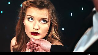 Markus Dupree dominates the blonde babes Mia Melano and peaches in rough action