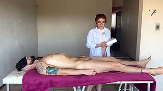 Lucas Neitan Gets Wild Massage From Hot Redhead Amateur With Happy Ending Blowjob