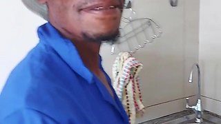 Ebony Vixen's Kitchen Passion in Homemade Back Action