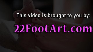 Petite european foot tugs dick