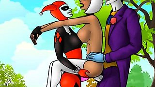 Joker and Harley Quinn hentai parody